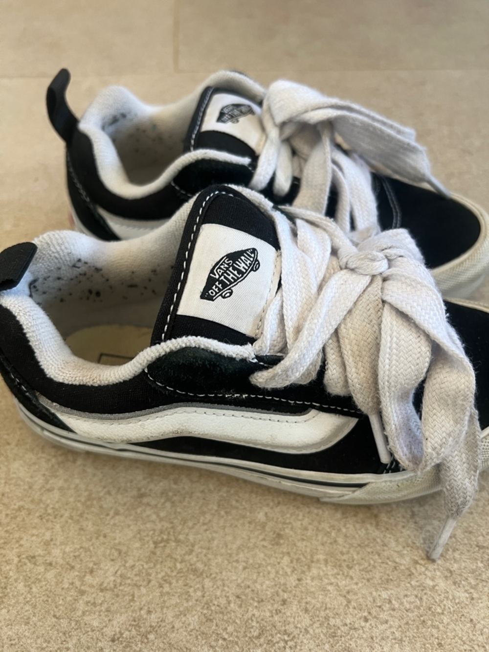 Black Lacoste Sneakers & Black/White Vans-Style Low Tops - Picture 2 of 11